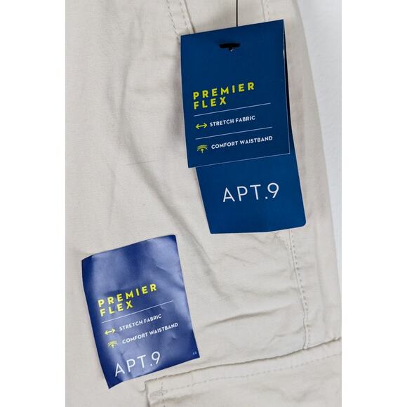 Apt 9 mens shorts 34" waist inseam 10.25" stretch cotton Premier New With Tags - Picture 7 of 10